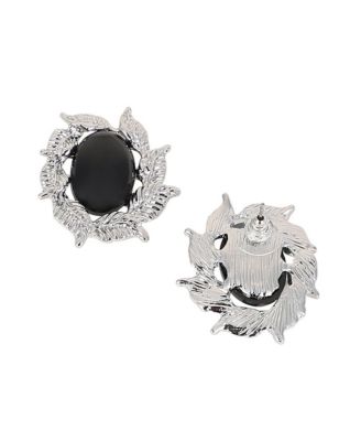 Women's The Victorian-Foliage Stud Earrings - Metallic Silver