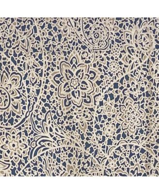 Stella Paisley Regal Valance Navy. 3" Rod Pocket 50"W x 17"L