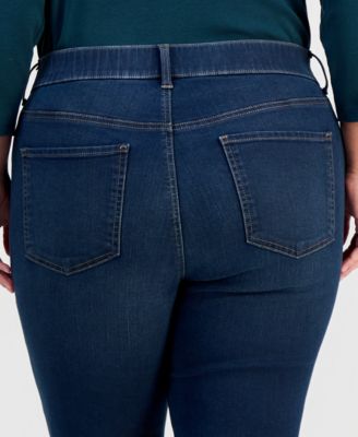 Plus Size Pull-On Shaping High-Rise Bootcut Jeans, Macy's Exclusive