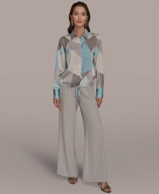 Women's Long-Sleeve Drawstring Top