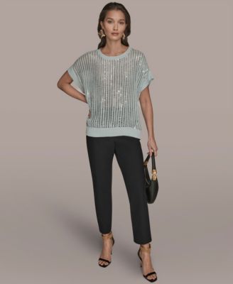 Women's Short-Sleeve Crewneck Sweater