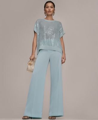 Women's Short-Sleeve Crewneck Sweater