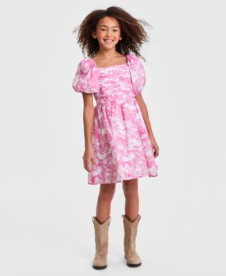 abercrombie kids Girls' 5-18 Square Neck Puff-Sleeve Dress - Macy's