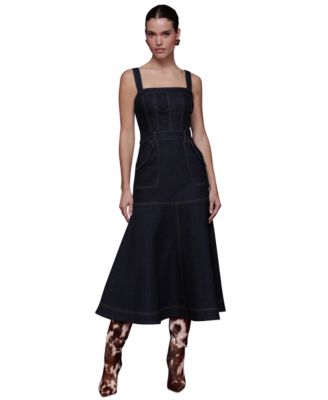 Avec Les Filles - Women's Denim Midi Dress