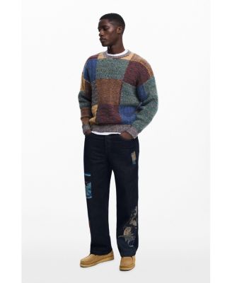 Men's Thick patchwork sweater