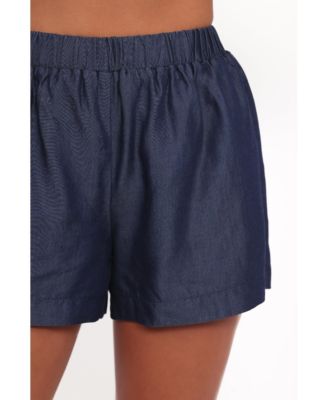 Women's Aaliyah Chambray Shorts - Dark Wash