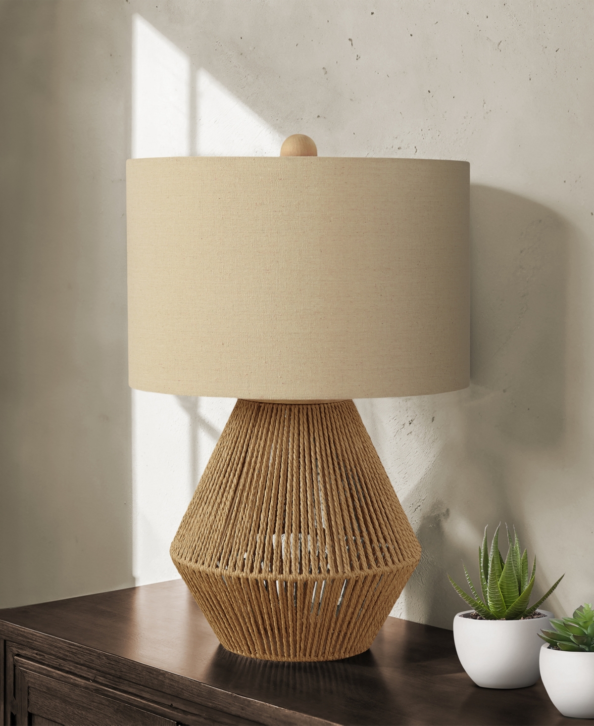 Monarch Specialties Lighting 22" Linen Table Lamp