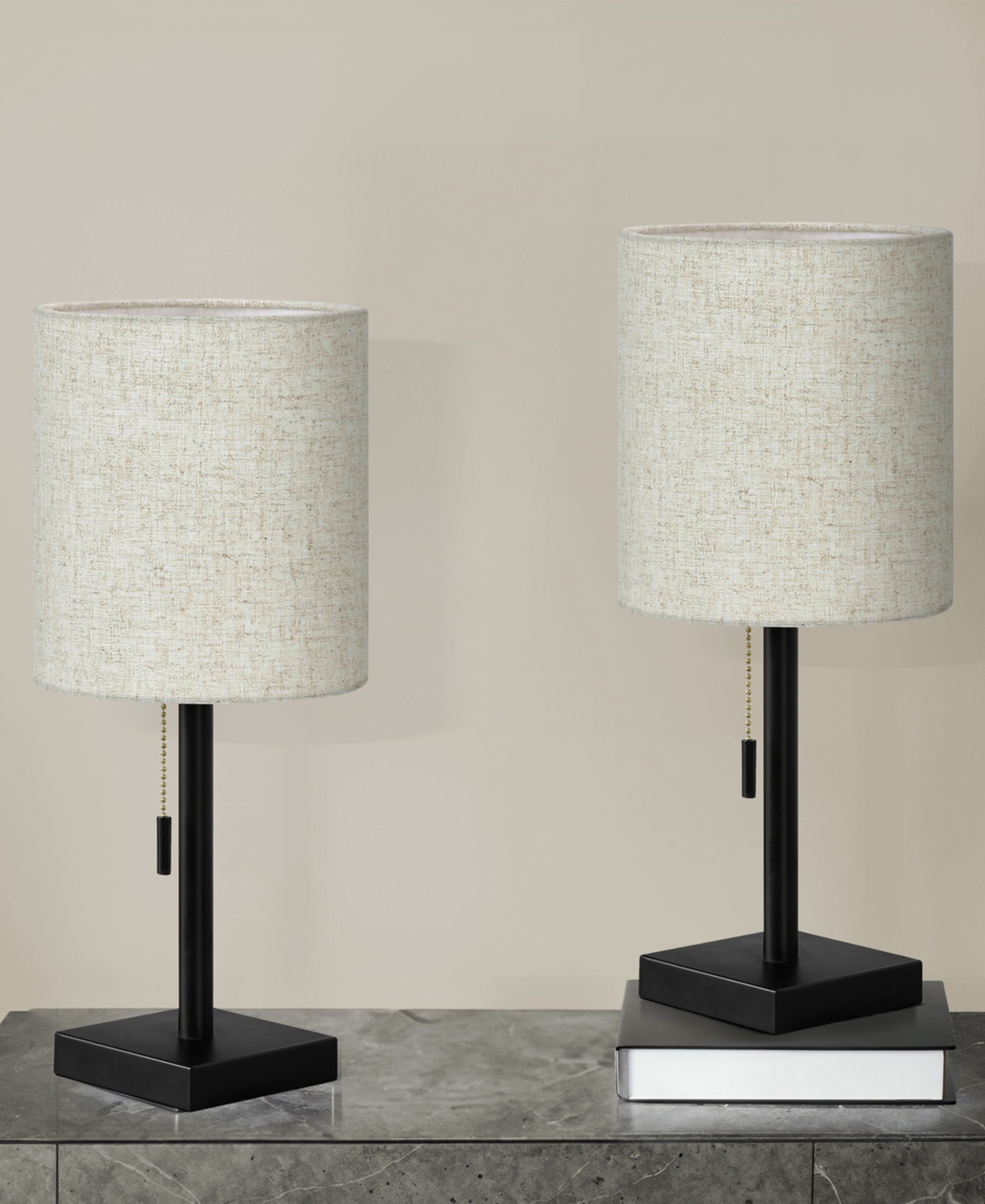 Monarch Specialties Lighting 2-Pc. Metal Table Lamp