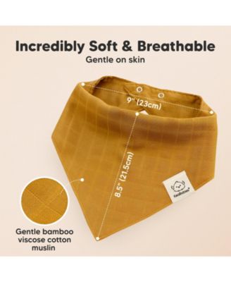 8pk Lumi Muslin Baby Bibs, Bandana Bibs for Baby Boy, Baby Girl, Muslin Drool Bib for Newborn, Toddler