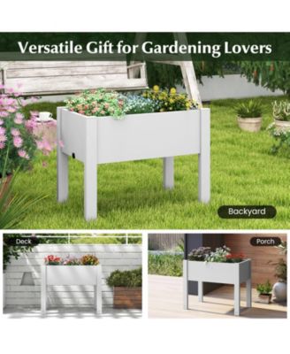 53-L Raised Bed Grow Box Self-Watering Planter Box Stand with Water Level Monitor