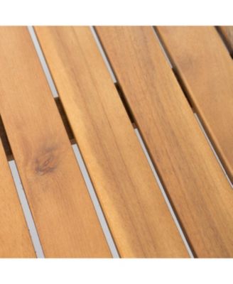 Acacia Wood Outdoor Chat Set of 4 with Water-Resistant Cushions