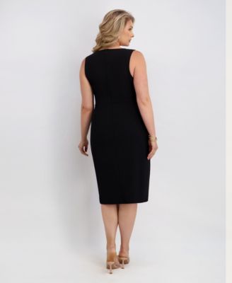 Plus Size Side-Knot Midi Dress