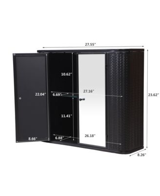 Green Wall-Mounted Bathroom Cabinet with Mirror – Ideal for Bathroom, Living Room, Kitchen & Dining Area