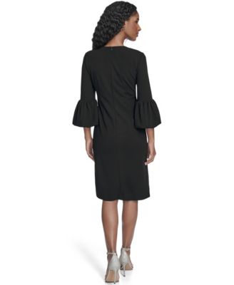 Women's Bubble-Sleeve Sheath Dress