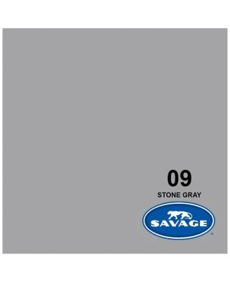 Widetone Seamless Background Paper, 86" wide x 36' Stone Gray #9 - Bundle With Flashpoint 10' Background Support System Air Cushioned,