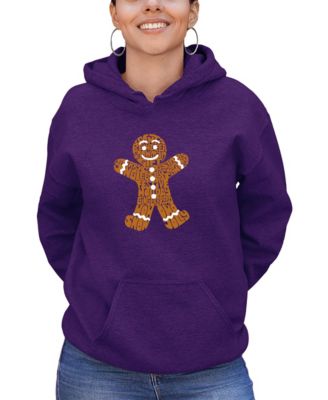 Women's Gingerbread Word Art Long-Sleeve Sweatshirt