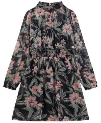 GUESS - Girls' 7-16 Long-Sleeve Printed Dress