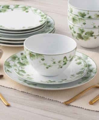 Ivy Whisper 12-Piece Dinnerware Set, Service For 4