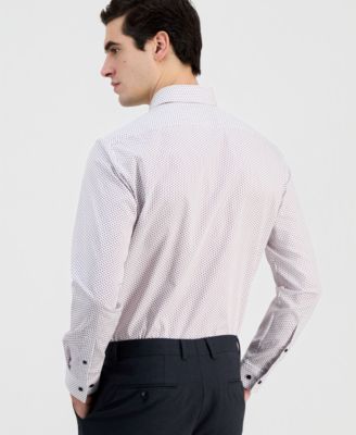 Men's Modern-Fit Circle Print Dress Shirt 