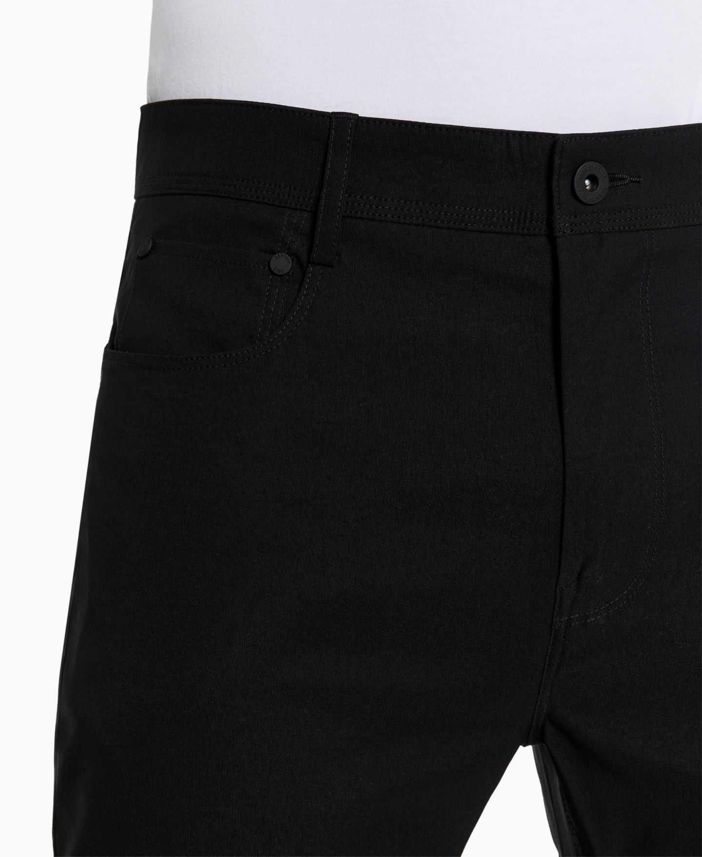 Мужские брюки Kenneth Cole Slim-Fit 5-Pocket Tech, цвет: Чёрный — фото 3