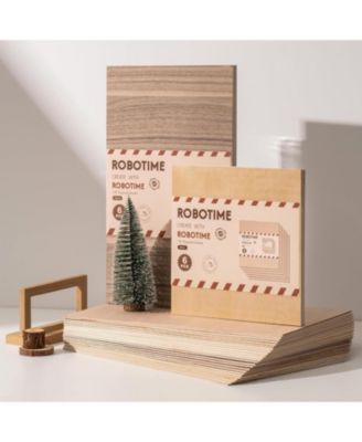 3D Puzzles 3mm Plywood 6 Pcs, Maple Plywood for Laser Cutting Engraving, Thin Maple Boards, Multicolored, 11.81"11.81"0.79"