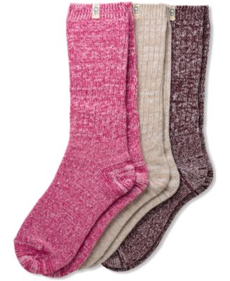 Women's 3-Piece Rib Knit Slouchy Crew Socks
