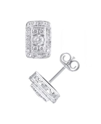 Macy's - Diamond Earrings (1/2 ct. t.w.) in 10K White Gold