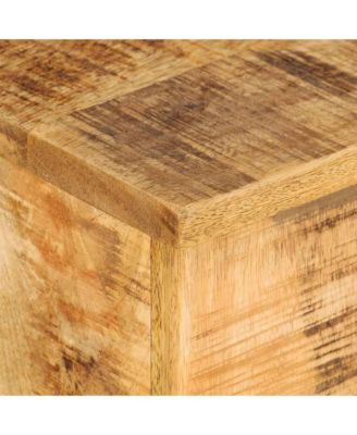 Plant Stand Set of 2 Natural Mango Wood Solid Mango Wood