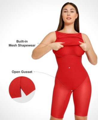 Women's Shapewear Sleeveless Boatneck Sculpting Midi Work Dress