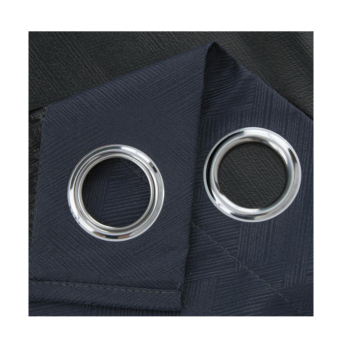 Rt Designers Collection Barron 100% Blackout Grommet Curtain Panel 54" x 90" Charcoal