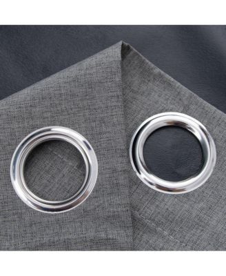 Cabana Two Pack Premium Grommet Curtain Panel 54" x 84" Charcoal