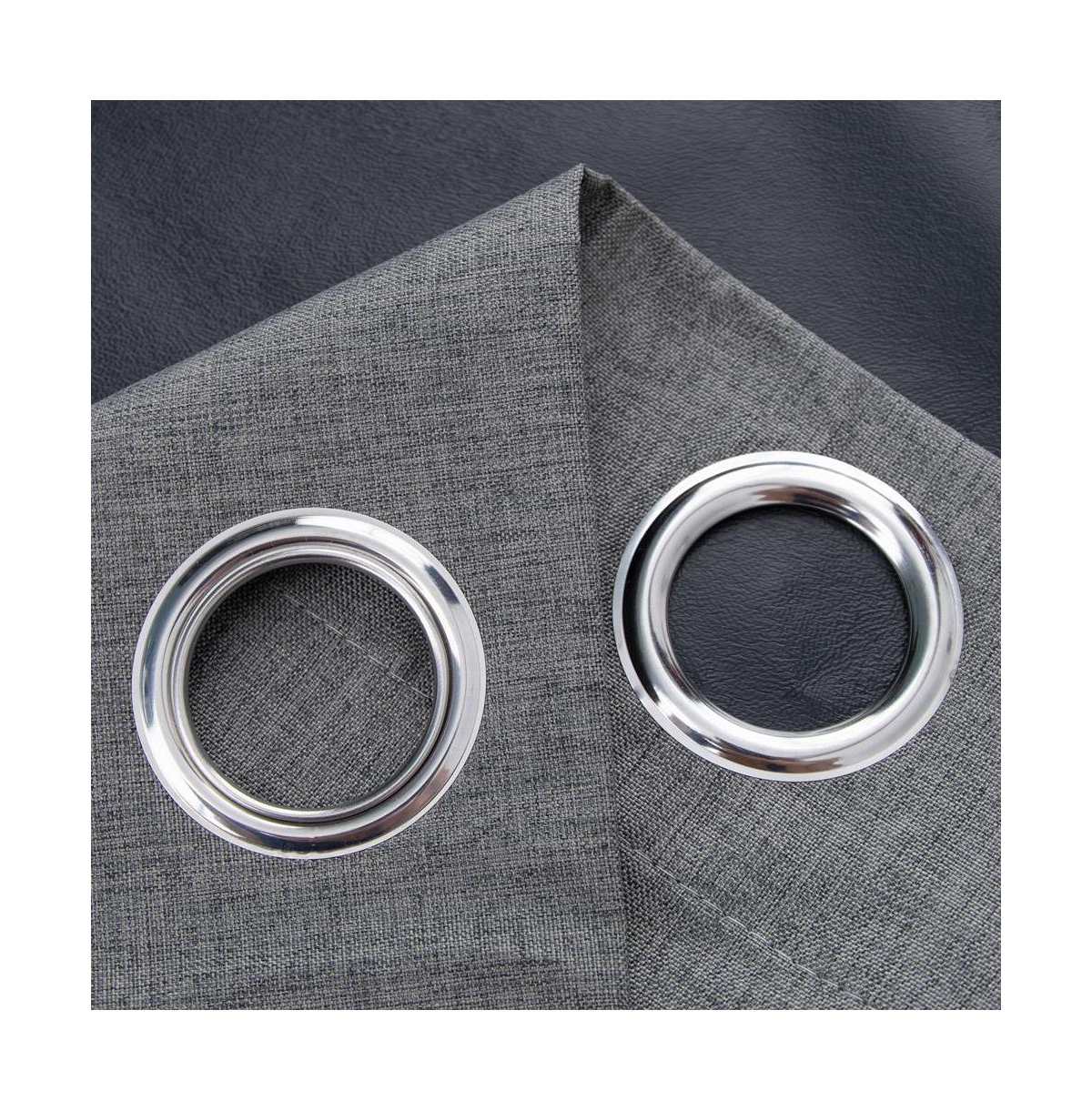 Rt Designers Collection Cabana Two Pack Premium Grommet Curtain Panel 54" x 84" Charcoal