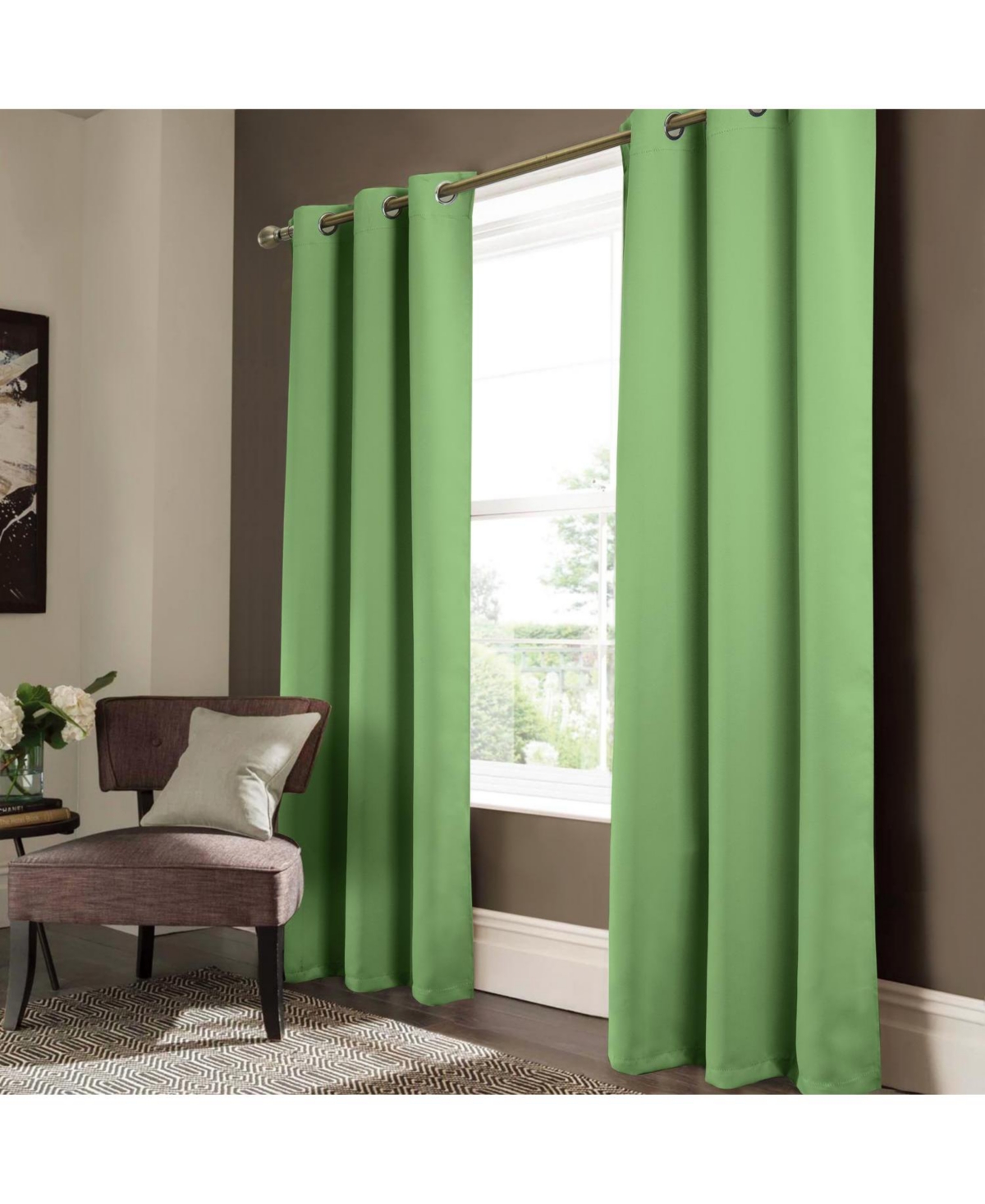 Rt Designer Collection Anchorage Blackout Grommet Luxurious Modern Design Curtain Panel 54" x 95