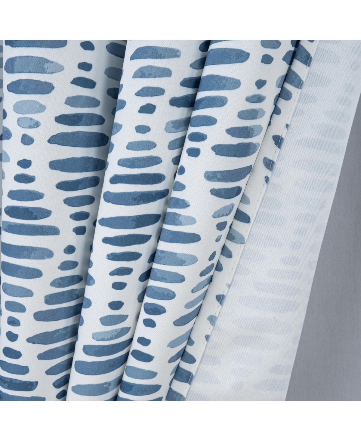 Rt Designer Collection Justice Printed Blackout Luxurious Decorative Grommet Curtain Panel 54" x Blue