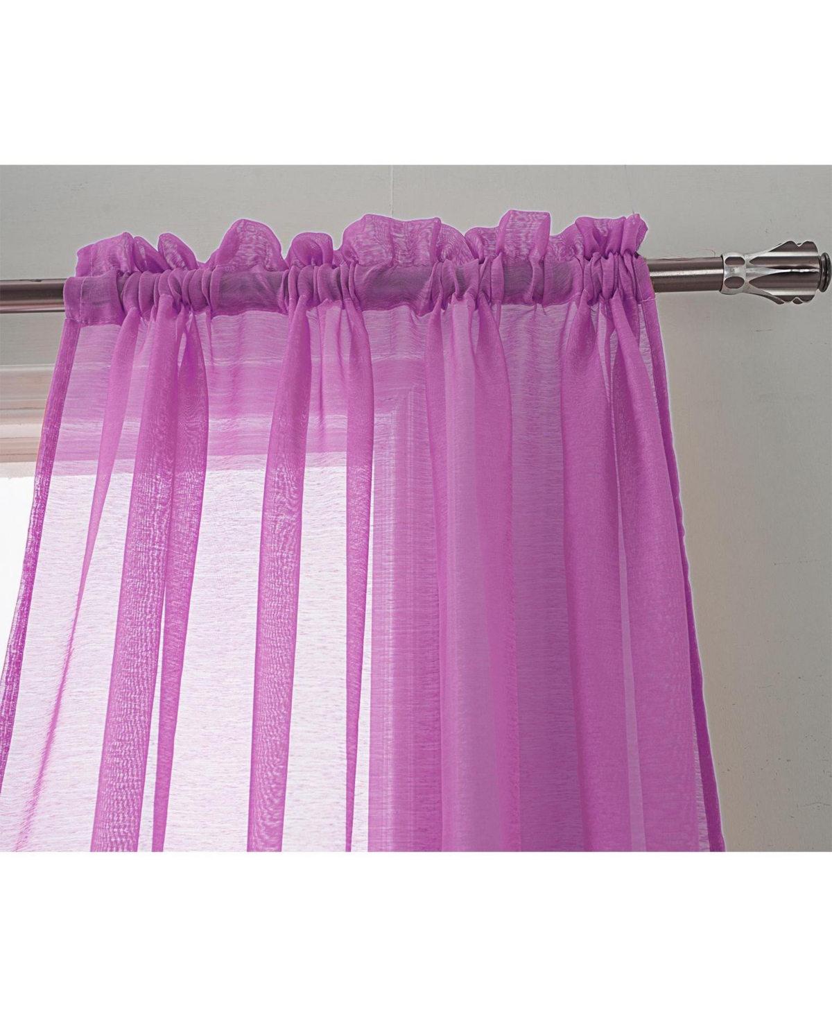 Rt Designer Collection Celine Sheer Luxurious Modern Design Curtain Panel 54" x 84