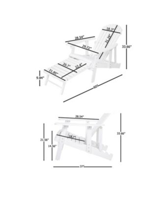 Acacia Wood Folding Adirondack Chair - Rustic Design