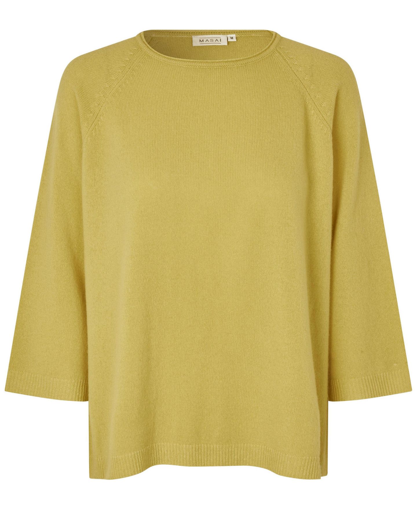 Женская блузка Masai Copenhagen Fabizia Round Neck Knitted, цвет: Приглушённый лаймовый — фото 4