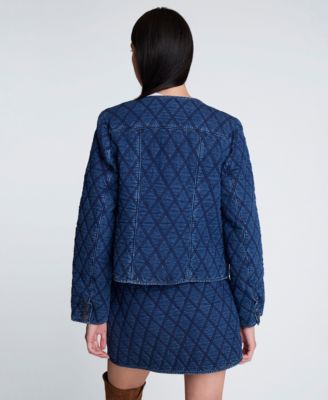 Women's Quilted Collarless Jacket