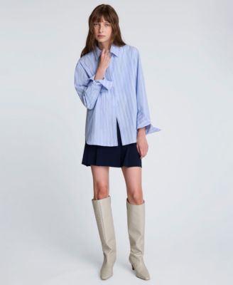 Women's Striped Button-Down Shirt