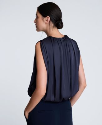 Women's Bubble Hem Sleeveless Top