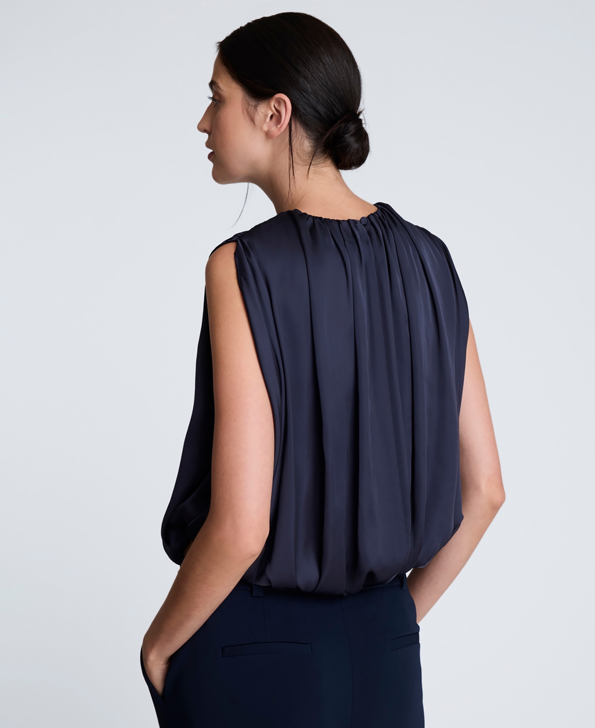 Kenneth Cole Women's Bubble Hem Sleeveless Top