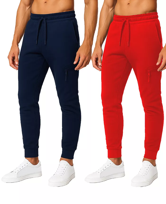 Men's Slim-Fit Tapered Tech Fleece Jogger Pants, 2-Pack