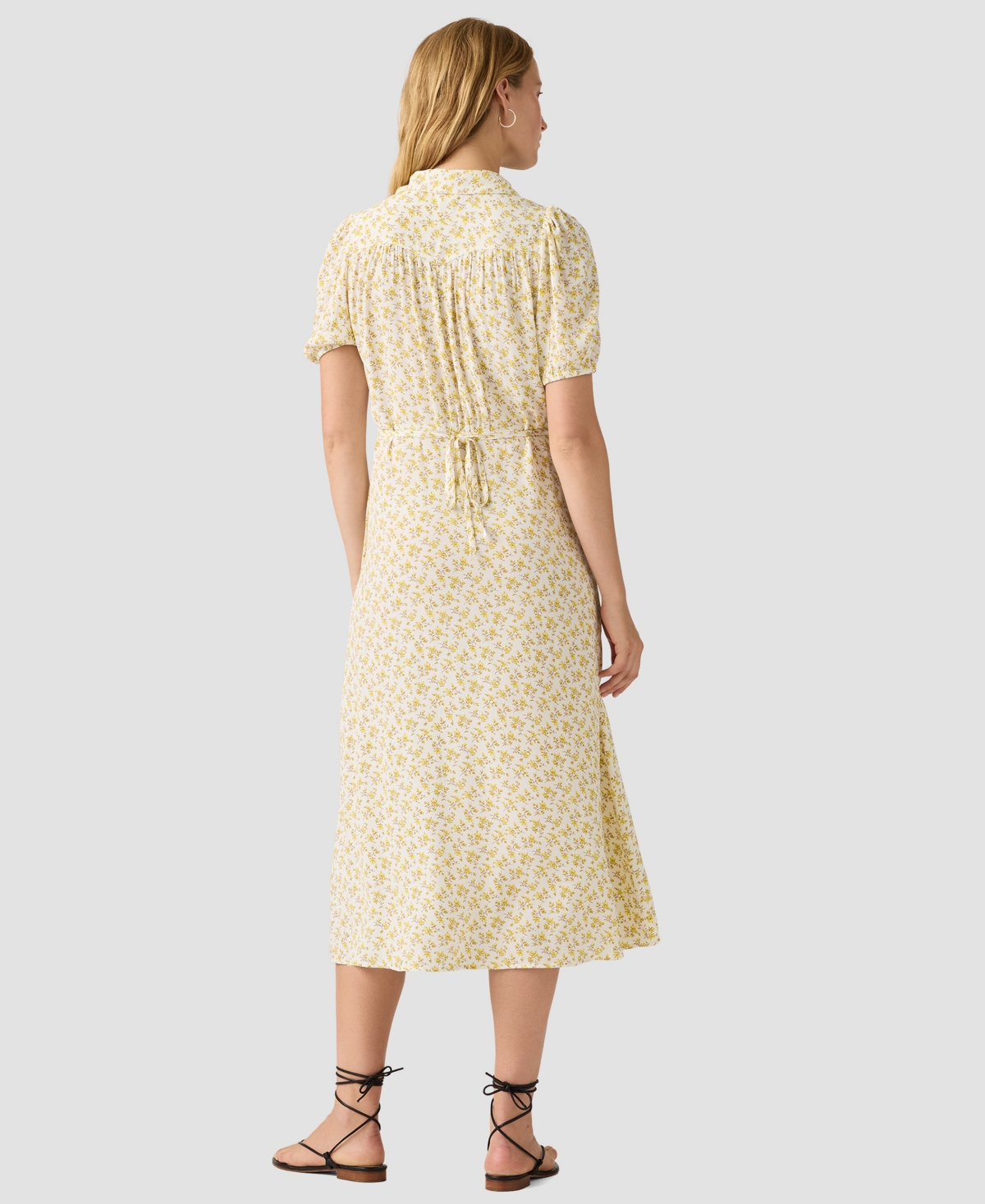 Levi's Women's Rosa Short-sleeve Collar Midi Dress In Yellow