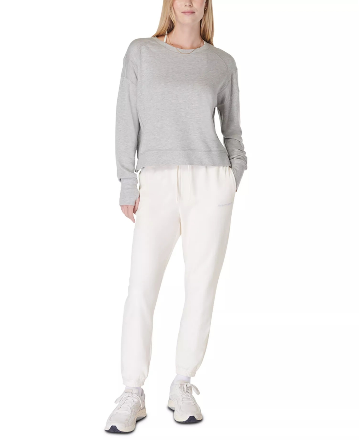 Sweaty Betty Women's After Class Cropped Sweatshirt In Gray