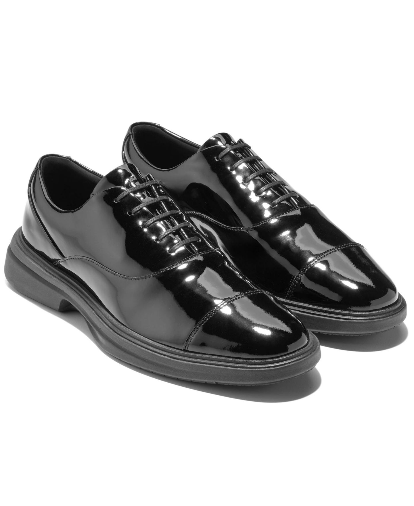 Мужские туфли Cole Haan Original Grand Cityspectre Cap Toe Oxfords, цвет: Чёрный — фото 9