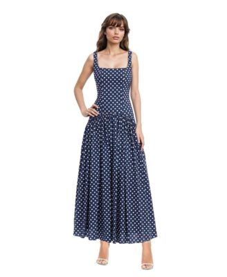 Women's Isla Polka Dot Drop Waist Maxi Dress