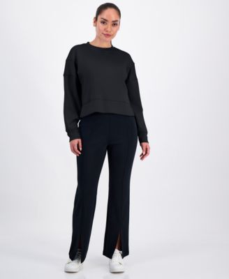 Petite Crew Neck Long-Sleeve Sweatshirt