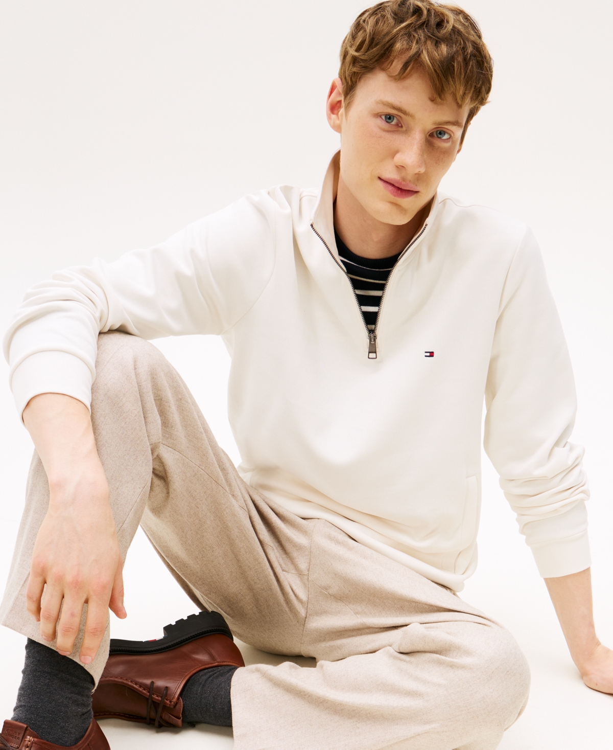 Tommy Hilfiger Men's Essential Intechno Knit Regular-Fit 1/4-Zip Sweatshirt