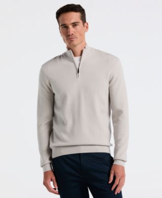 Men's Long-Sleeve Ottoman Quarter-Zip Sweater