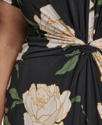 Plus Size V-Neck Twist Front Jumpsuit